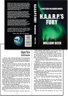 Book typography and book cover design: HAARPS Fury